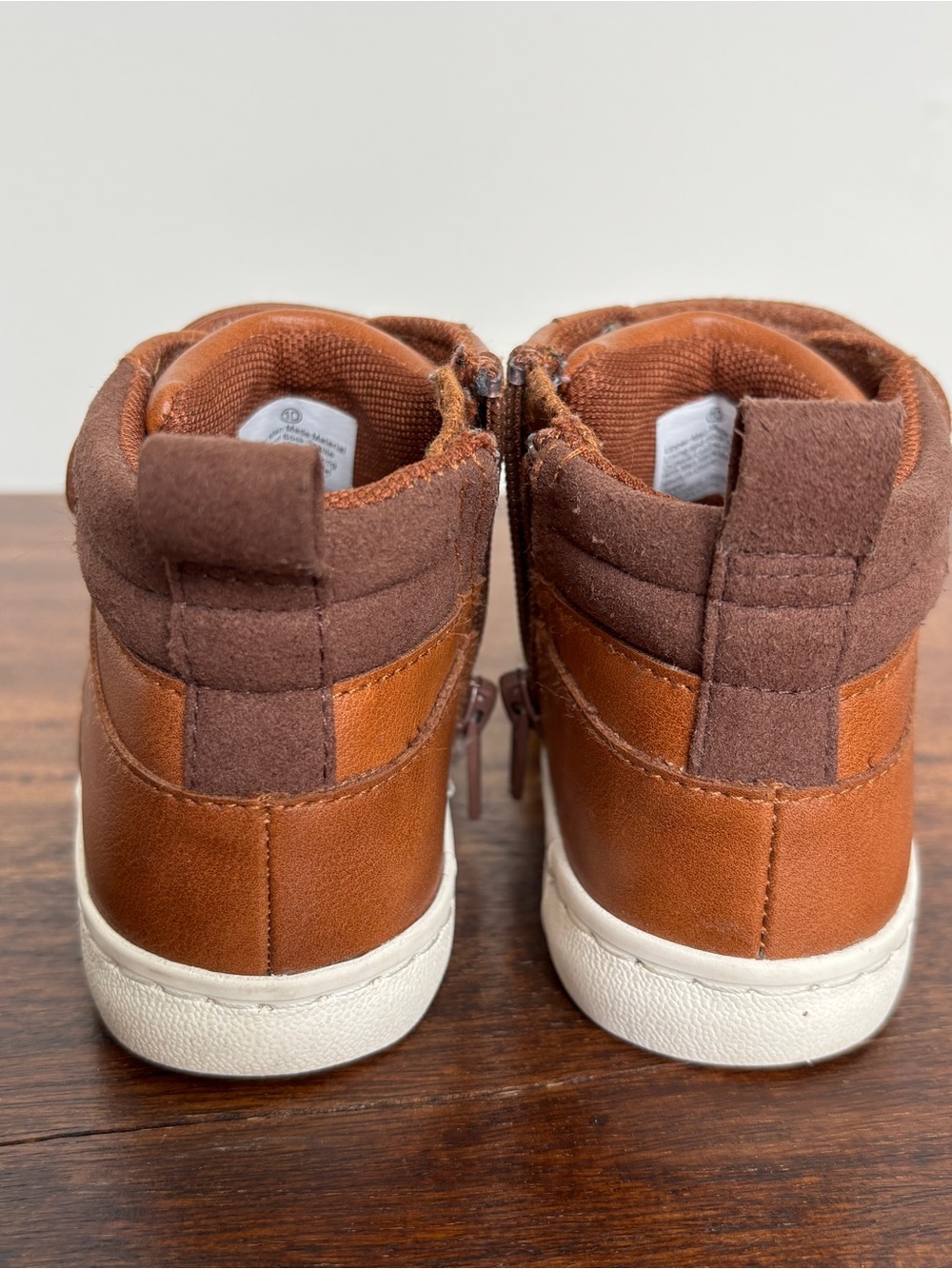 Toddler Aidan Sneaker Boots - Cat & Jack Tan Size 10 Zipper Close Boot - Picture 3 of 9